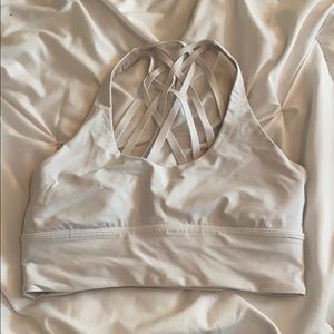 white sports bra